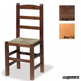 Silla en madera ECO asiento de anea 1T120 