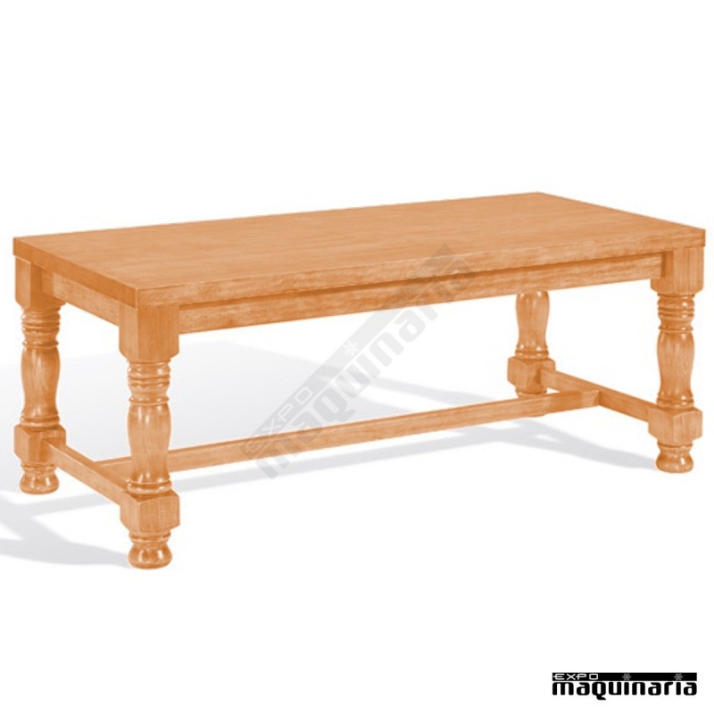 Mesa de bar de madera 4T320M patas torneadas