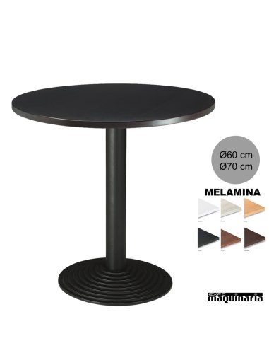 Mesa redonda bar 3R70MER tablero blanco