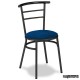 Silla Bar tapizada tubo acero 1R01TAP apilable azul