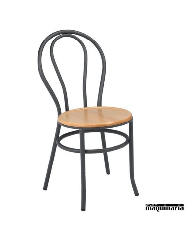 Silla apilable Bar hostelería 1R11 color haya