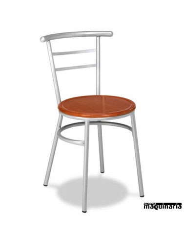 Silla Bar asiento madera 1R01MAD apilable calvados