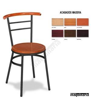 Silla Bar asiento madera 1R02MAD interior 