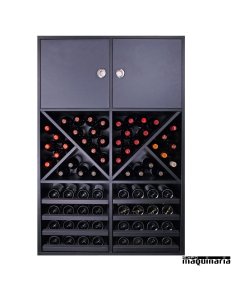Armario para vino neutro MERLOT Super 16 copas y 72 botellas 2