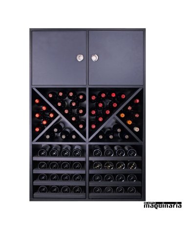 Armario para vino neutro MERLOT Super 16 copas y 72 botellas