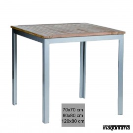 Mesa terraza 4R12TE aluminio apilable