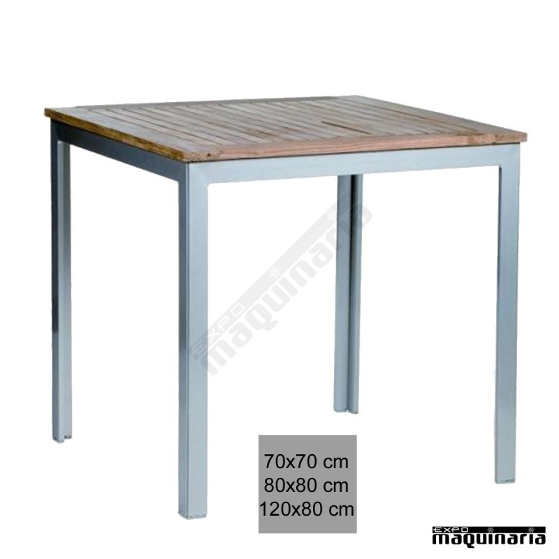 ▷ Mesa de aluminio para terraza