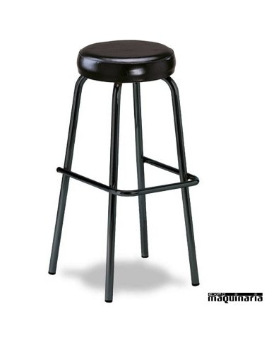 Taburete 5R16T de tubo acerado asiento tapizado