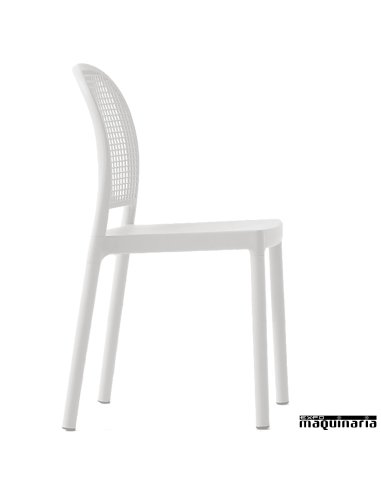 Silla apilable bar AGMONACOS terraza Blanca