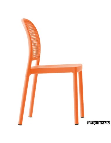 Silla apilable bar AGMONACOS terraza Naranja