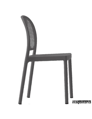 Silla apilable bar AGMONACOS terraza Antracita