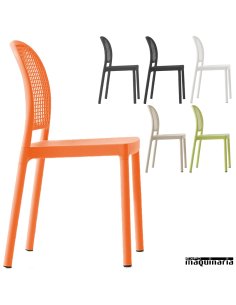 Silla apilable bar AGMONACOS terraza