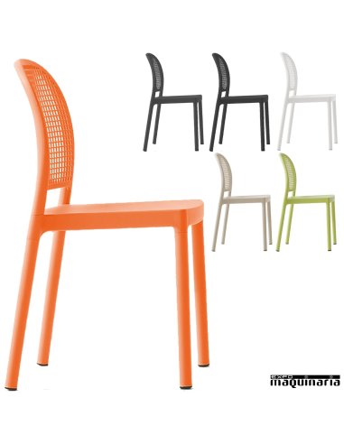 Silla apilable bar AGMONACOS terraza