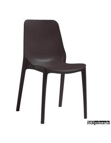 Silla apilable hostelería AGGINEBRA terraza negro