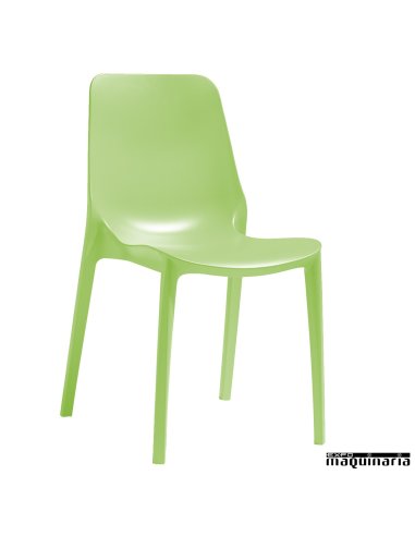 Silla apilable hostelería AGGINEBRA terraza pistacho