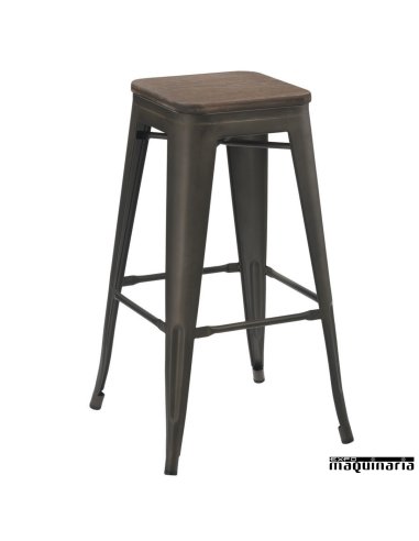 Taburete hierro vintage AGANTIK5046BR  hostelería
