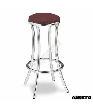 Taburete Aluminio anodizado 5R71TA tapizado