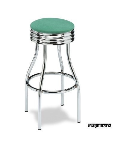 Taburete para interior 5R51TA tapizado color verde