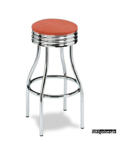 Taburete para interior 5R51TA tapizado color melocoton