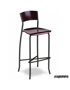 Taburete para interior de hosteleria 5R55M de madera