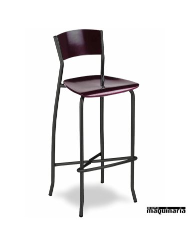 Taburete para interior de hosteleria 5R55M de madera