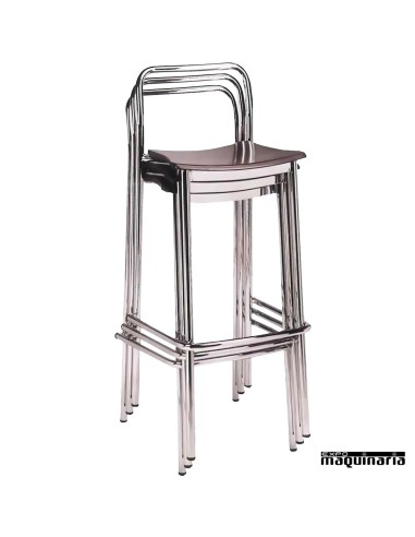 Apilabilidad deñl Taburete bar interior hosteleria 5R30M madera
