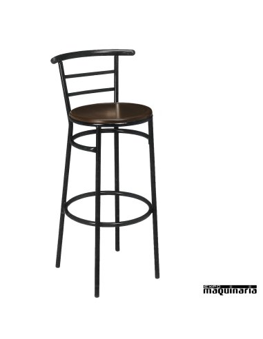 Taburete bar hosteleria 5R12MA asiento madera