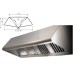 campanas extractoras pared monobloc 1200 cm largo