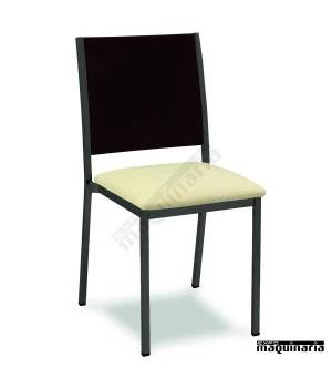 Silla hostelería apilable 1R38TM asiento tapizado