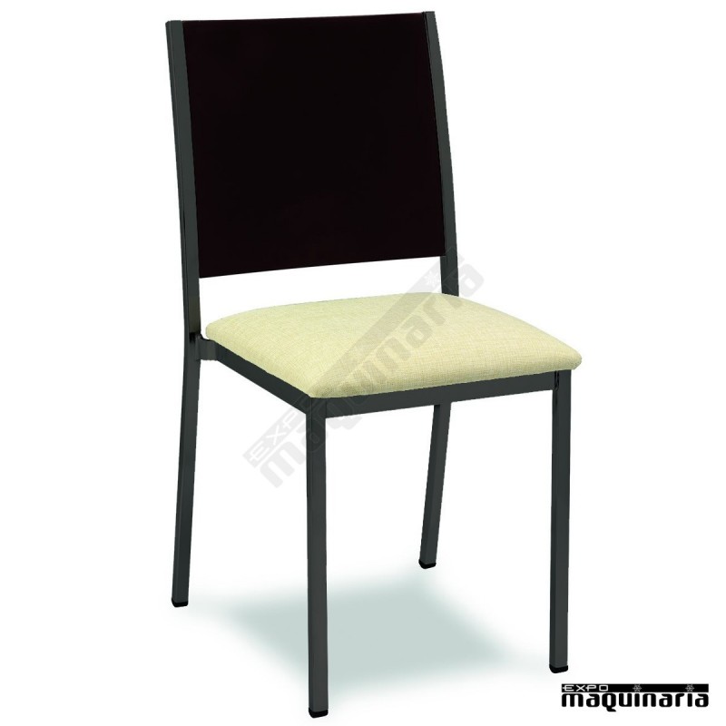 Silla hostelería apilable 1R38TM asiento tapizado