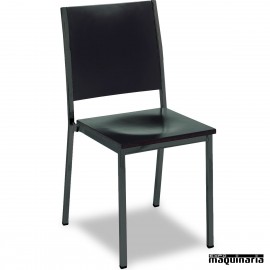 Silla hostelería apilable 1R38TM asiento madera