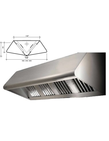 campanas extractoras pared monobloc 1200 cm largo