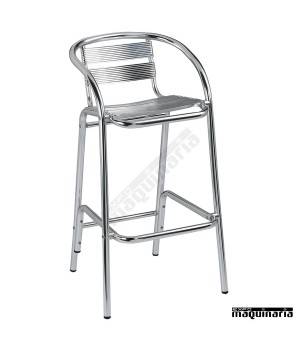Taburete bar aluminio 5R76 para exterior