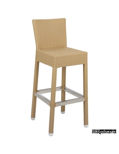 Taburete aluminio con respaldo 5R78 exterior