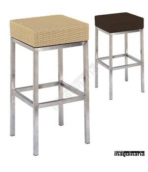 Taburete Aluminio 5R80 asiento de médula
