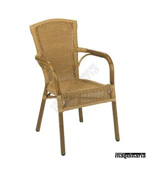 Sillón Aluminio apilable 2R64 miel