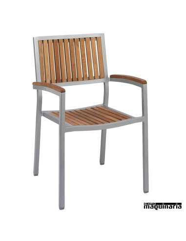 Sillón bar Aluminio 2R68 apilable