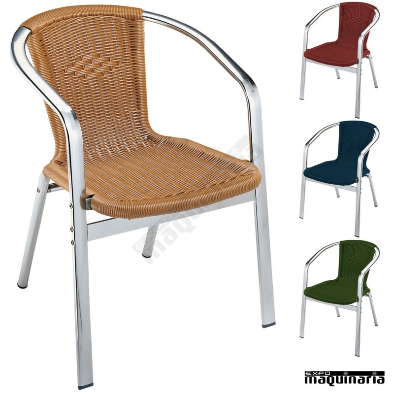 Sillon bar Aluminio 2R82 apilable