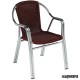 Sillon bar Aluminio 2R84 apilable granate