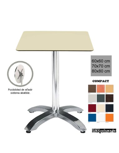 Mesa hostelería cuadrada 4R01COC bar