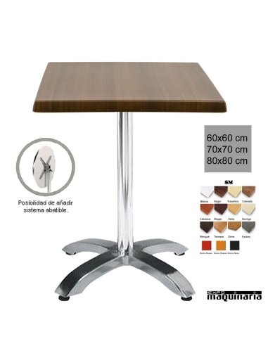 Mesa terraza cudrada 4R01SMC bar