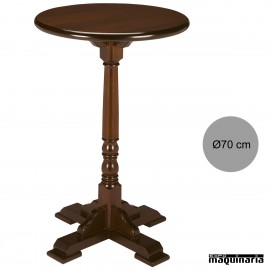 Mesa alta madera 4R2R redonda