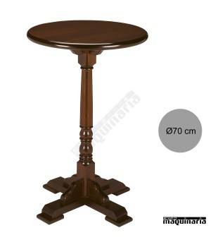 Mesa alta madera 4R2R redonda