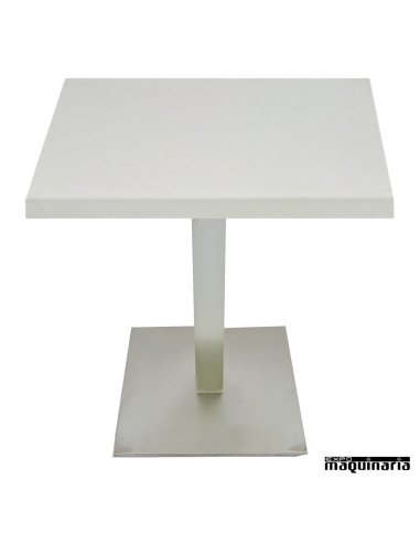 Mesa bar cuadrada 3R23MEC hostelería Melamina color Blanco