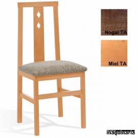 Silla hostelería madera tapizada 1T092
