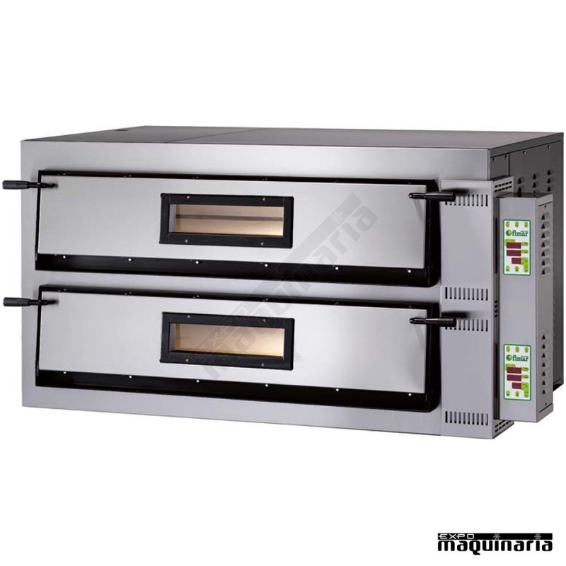 Horno pizza digital doble 12 - Ø36 18kw ASHOR109