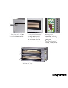 Horno pizza digital doble 18- Ø36 26.24KW ASHOR84 2
