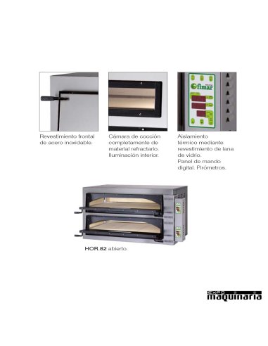 Horno pizza digital doble 18- Ø36 26.24KW ASHOR84