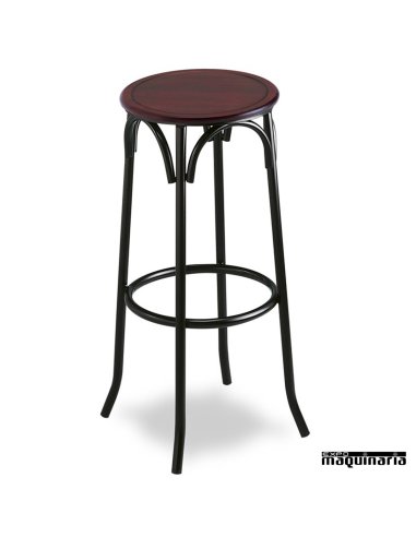 Taburete bar 5R01 asiento madera