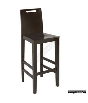 Taburete 28 madera de haya con respaldo asiento madera